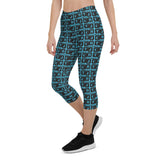 Capri Leggings "2023-0071 Baby Blue (Black Logo)" - JCBTGlobal