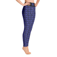 Yoga Leggings "2021-0361 Black (Blue Logo)" - JCBTGlobal