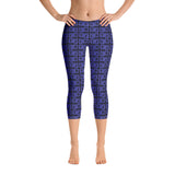 Capri Leggings "2023-0361 Black (Blue Logo)" - JCBTGlobal