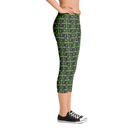 Capri Leggings "2023-0061 Green (Black Logo)" - JCBTGlobal