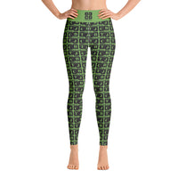 Yoga Leggings "2021-0061 Green (Black Logo)" - JCBTGlobal