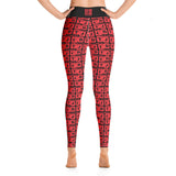 Yoga Leggings "2021-0181 Black (Red Logo)" - JCBTGlobal