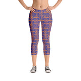 Capri Leggings "2023-0321 Orange (Blue Logo)" - JCBTGlobal