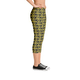 Capri Leggings "2023-0041 Yellow (Black Logo)" - JCBTGlobal