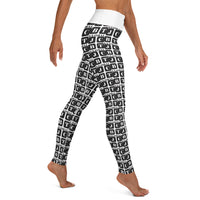 Yoga Leggings "2021-0011 White (Black Logo)" - JCBTGlobal