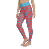 Yoga Leggings "2021-0151 Baby Blue (Red Logo)" - JCBTGlobal