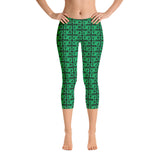 Capri Leggings "2023-0451 Black (Green Logo)" - JCBTGlobal