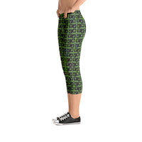 Capri Leggings "2023-0061 Green (Black Logo)" - JCBTGlobal