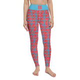 Yoga Leggings "2021-0151 Baby Blue (Red Logo)" - JCBTGlobal