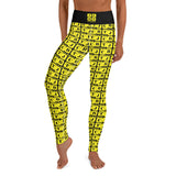 Yoga Leggings "2021-0271 Black (Yellow Logo)" - JCBTGlobal