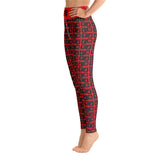 Yoga Leggings "2021-0091 Red (Black Logo)" - JCBTGlobal