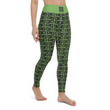 Yoga Leggings "2021-0061 Green (Black Logo)" - JCBTGlobal