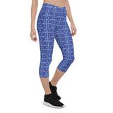 Capri Leggings "2023-0341 Baby Blue (Blue Logo)" - JCBTGlobal