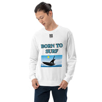 Unisex Sweatshirt "1031-0061 Born To Surf (Black Logo)" - JCBTGlobal