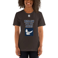 Short-Sleeve Unisex T-Shirt "2012-0131 Reach For The Skies (White Logo)" - JCBTGlobal