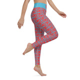 Yoga Leggings "2021-0151 Baby Blue (Red Logo)" - JCBTGlobal