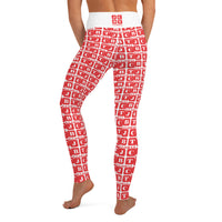 Yoga Leggings "2021-0101 White (Red Logo)" - JCBTGlobal