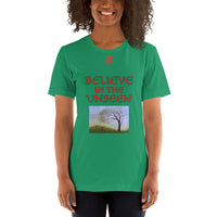 Short-Sleeve Unisex T-Shirt "2012-0101 Believe In The Unseen (Red Logo)" - JCBTGlobal