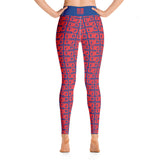 Yoga Leggings "2021-0161 Blue (Red Logo)" - JCBTGlobal