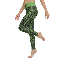 Yoga Leggings "2021-0061 Green (Black Logo)" - JCBTGlobal