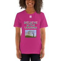 Short-Sleeve Unisex T-Shirt "2012-0101 Believe In The Unseen (White Logo)" - JCBTGlobal