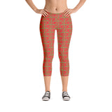 Capri Leggings "2023-0141 Green (Red Logo)" - JCBTGlobal