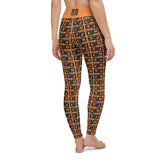 Yoga Leggings "2021-0051 Orange (Black Logo)" - JCBTGlobal