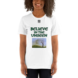 Short-Sleeve Unisex T-Shirt "2012-0101 Believe In The Unseen (Black Logo)" - JCBTGlobal