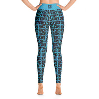 Yoga Leggings "2021-0071 Baby Blue (Black Logo)" - JCBTGlobal