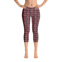 Capri Leggings "2023-0031 Pink (Black Logo)" - JCBTGlobal