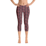 Capri Leggings "2023-0031 Pink (Black Logo)" - JCBTGlobal