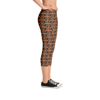 Capri Leggings "2023-0051 Orange (Black Logo)" - JCBTGlobal