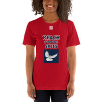 Short-Sleeve Unisex T-Shirt "2012-0131 Reach For The Skies (White Logo)" - JCBTGlobal