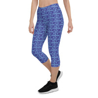 Capri Leggings "2023-0341 Baby Blue (Blue Logo)" - JCBTGlobal