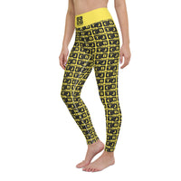 Yoga Leggings "2021-0041 Yellow (Black Logo)" - JCBTGlobal