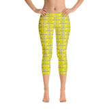 Capri Leggings "2023-0201 Gray (Yellow Logo)" - JCBTGlobal