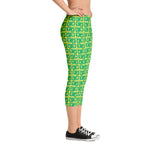 Capri Leggings "2023-0401 Yellow (Green Logo)" - JCBTGlobal