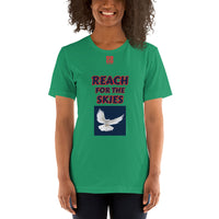 Short-Sleeve Unisex T-Shirt "2012-0131 Reach For The Skies (Red Logo)" - JCBTGlobal