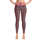 Yoga Leggings "2021-0031 Pink (Black Logo)" - JCBTGlobal