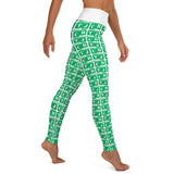 Yoga Leggings "2021-0371 White (Green Logo)" - JCBTGlobal