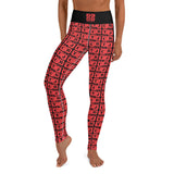 Yoga Leggings "2021-0181 Black (Red Logo)" - JCBTGlobal