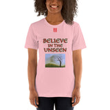 Short-Sleeve Unisex T-Shirt "2012-0101 Believe In The Unseen (Red Logo)" - JCBTGlobal