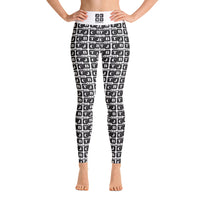 Yoga Leggings "2021-0011 White (Black Logo)" - JCBTGlobal