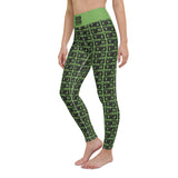 Yoga Leggings "2021-0061 Green (Black Logo)" - JCBTGlobal