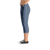 Capri Leggings "2023-0331 Green (Blue Logo)" - JCBTGlobal