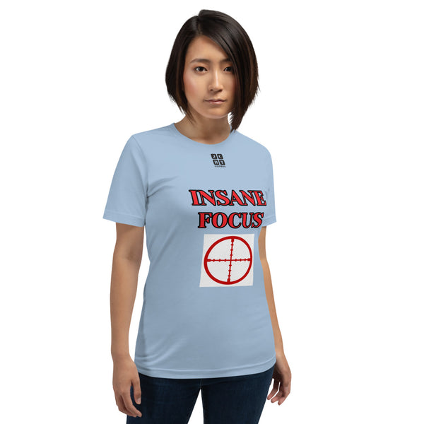 Short-Sleeve Unisex T-Shirt "2012-0091 Insane Focus (Black Logo)" - JCBTGlobal