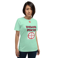 Short-Sleeve Unisex T-Shirt "2012-0091 Insane Focus (Red Logo)" - JCBTGlobal