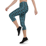 Capri Leggings "2023-0071 Baby Blue (Black Logo)" - JCBTGlobal