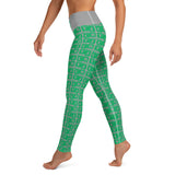 Yoga Leggings "2021-0381 Gray (Green Logo)" - JCBTGlobal