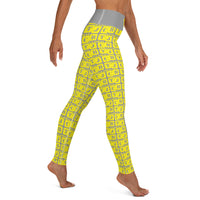 Yoga Leggings "2021-0201 Gray (Yellow Logo)" - JCBTGlobal